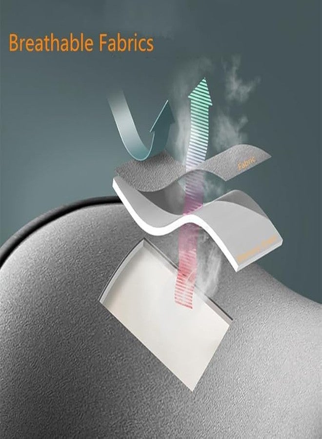 Tendula Car Headrest & Lumbar Support Cushion Kit, Ergonomic Car Seat Neck Pillow and Backseat Cushion for Driving Fatigue Relief, Driving Seat Memory Foam Neck Back Rest Pillows (BLECK) - Image 5